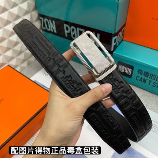 Replica Hermes Belt Black And Silver