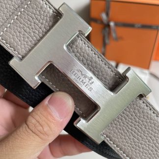 Replica Hermes Gold Buckle Black Belt