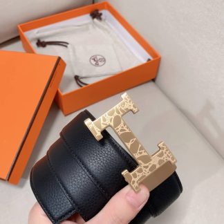 Wholesale Hermes Clemence Leather Logo Belt