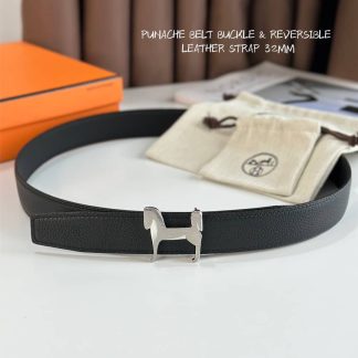 Replica Hermes Punache Belt Buckle & Reversible Leather Strap