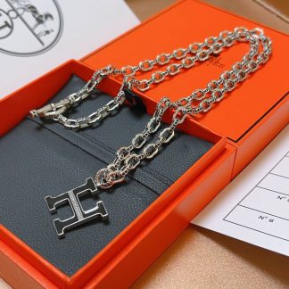Replica Hermes Silver Necklace