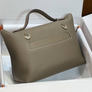 Replica Hermes 24 24 29 Leather Gold Buckle Handle Shoulder Bag