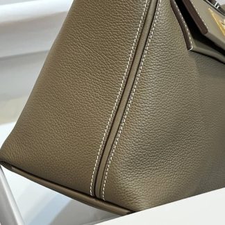 Replica Hermes 24 24 29 Leather Gold Buckle Handle Shoulder Bag