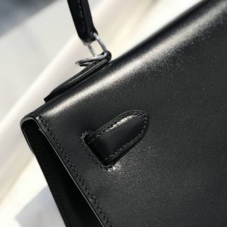 Replica Hermes Black Swift Kelly 28 Bag