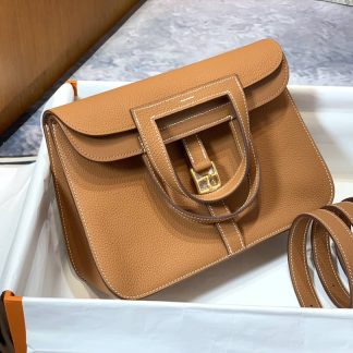 Replica Hermes Halzan 25 Leather Bag
