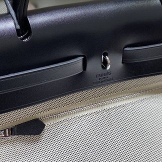 Replica Hermes Herbag Zip 31 Canvas Leather Bag