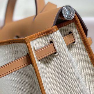 Replica Hermes Herbag Zip 31 Canvas Leather Bag