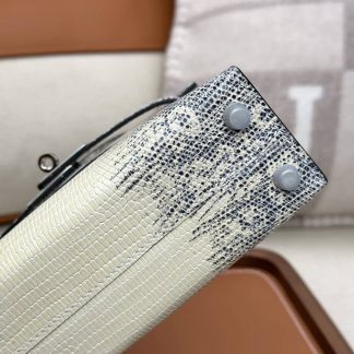 Replica Hermes Mini Kelly Lizard Leather Bag