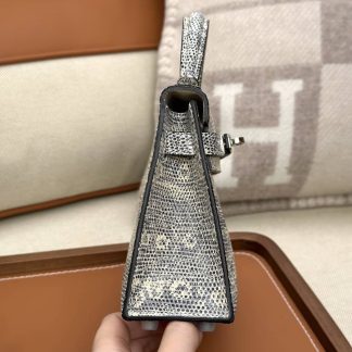 Replica Hermes Mini Kelly Lizard Leather Bag