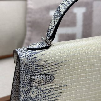 Replica Hermes Mini Kelly Lizard Leather Bag
