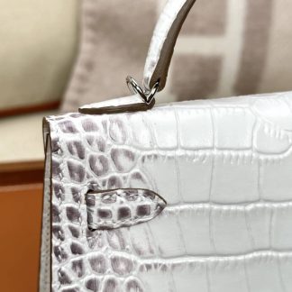 Replica Hermes Mini Kelly Niloticus Crocodile Leather Bag