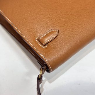Replica Hermes Kelly Elan Madame Leather Etoupe Bag Size 28
