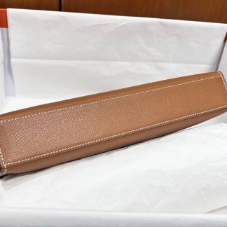 Replica Hermes Kelly Elan Madame Leather Etoupe Bag Size 28