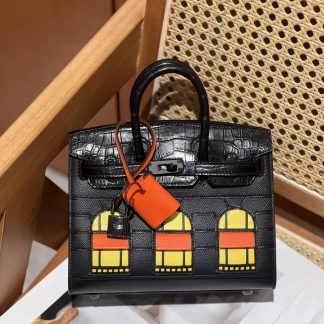Replica Hermes Birkin 20 Sellier So Black Midnight Faubourg Limited Edition Bag
