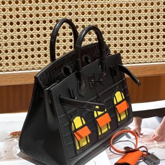 Replica Hermes Birkin 20 Sellier So Black Midnight Faubourg Limited Edition Bag