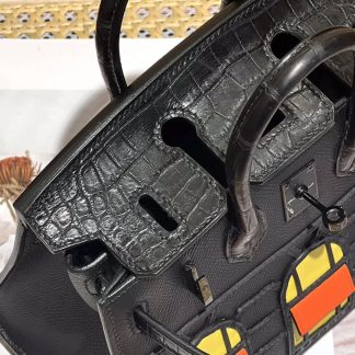Replica Hermes Birkin 20 Sellier So Black Midnight Faubourg Limited Edition Bag