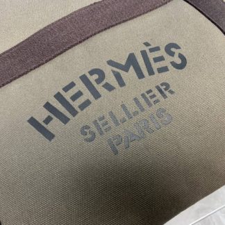 Replica Hermes Sac De Pansage Groom Canvas Shoulder Bag