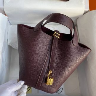Replica Hermes Picotin Lock 18 Clemence Leather Bag