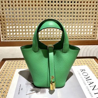Replica Hermes Mini Picotin Lock 14 Clemence Leather Bag