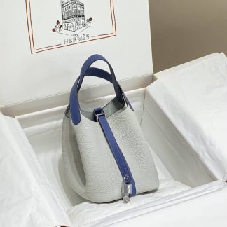 Replica Hermes Picotin Lock 18 Two Tone Clemence Leather Bag