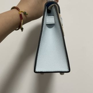Replica Hermes Kelly Mini Sellier Epsom Leather Bicolor Bag
