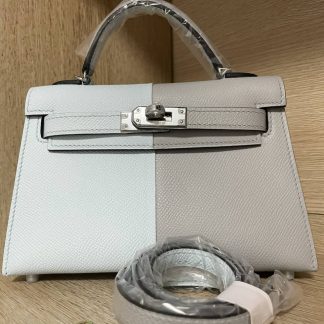 Replica Hermes Kelly Mini Sellier Epsom Leather Bicolor Bag