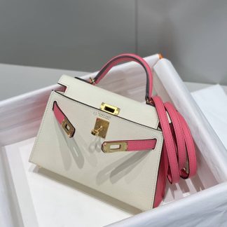 Replica Hermes Kelly Mini Sellier Epsom Leather Bicolor Bag