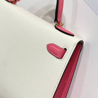 Replica Hermes Kelly Mini Sellier Epsom Leather Bicolor Bag