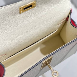Replica Hermes Kelly Mini Sellier Epsom Leather Bicolor Bag