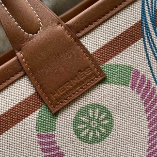 Replica Hermes Steeple 25 H Plume Canvas Clic Clac Panoplie Equestre Bag