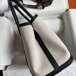Replica Hermes Garden Party 30 Toile Leather Bag