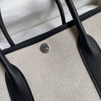 Replica Hermes Garden Party 30 Toile Leather Bag