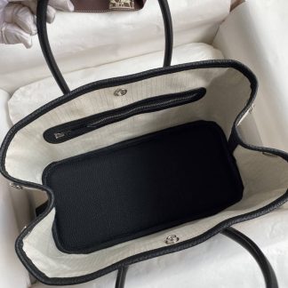 Replica Hermes Garden Party 30 Toile Leather Bag