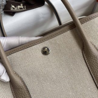 Replica Hermes Garden Party 30 Toile Leather Bag