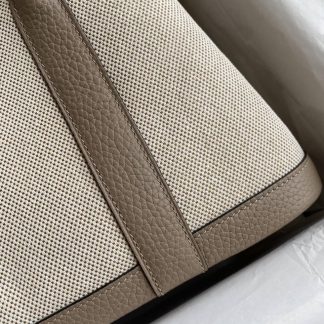 Replica Hermes Garden Party 30 Toile Leather Bag