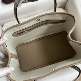 Replica Hermes Garden Party 30 Toile Leather Bag