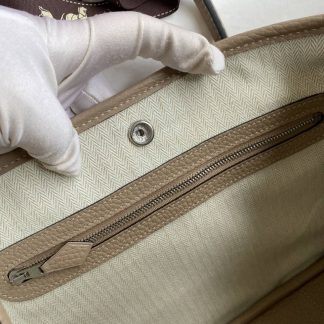Replica Hermes Garden Party 30 Toile Leather Bag