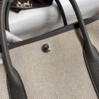 Replica Hermes Garden Party 30 Toile Leather Bag