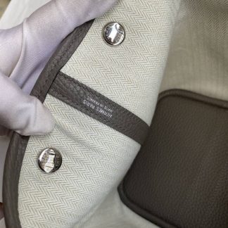 Replica Hermes Garden Party 30 Toile Leather Bag