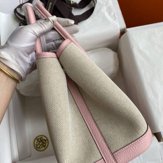 Replica Hermes Garden Party 30 Toile Leather Bag