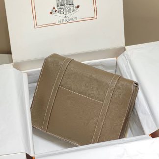 Replica Hermes Steve Clemence Leather Messenger Bag