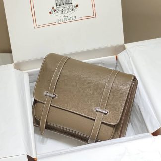 Replica Hermes Steve Clemence Leather Messenger Bag