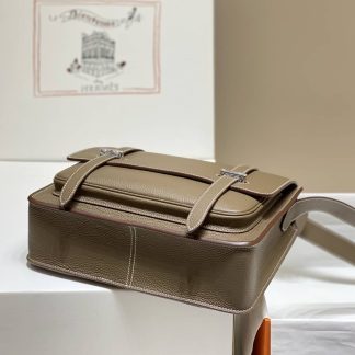 Replica Hermes Steve Clemence Leather Messenger Bag