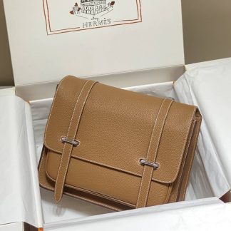 Replica Hermes Steve Clemence Leather Messenger Bag