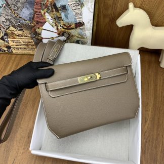 Replica Hermes Kelly Depeches 25 Epsom Leather Pouch