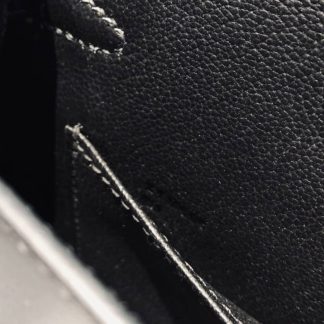 Replica Hermes Kelly Mini II Sellier Black Box Calfskin Bag