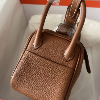 Replica Hermes Lindy Mini Etoupe Taurillon Clemence Bag Size 19