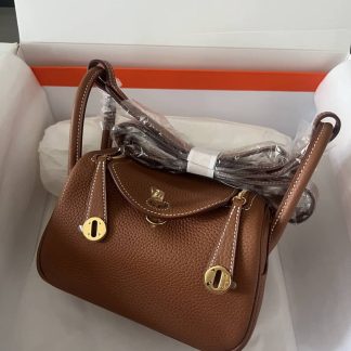 Replica Hermes Lindy Mini Etoupe Taurillon Clemence Bag Size 19