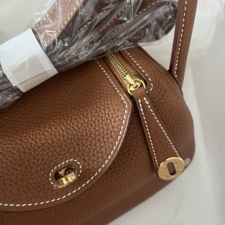 Replica Hermes Lindy Mini Etoupe Taurillon Clemence Bag Size 19