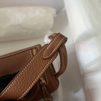 Replica Hermes Lindy Mini Etoupe Taurillon Clemence Bag Size 19